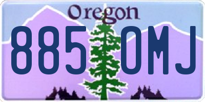 OR license plate 885OMJ