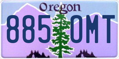 OR license plate 885OMT
