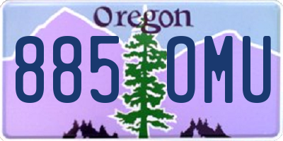 OR license plate 885OMU
