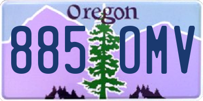 OR license plate 885OMV