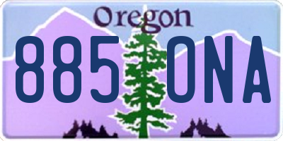 OR license plate 885ONA
