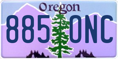 OR license plate 885ONC