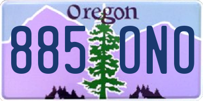 OR license plate 885ONO