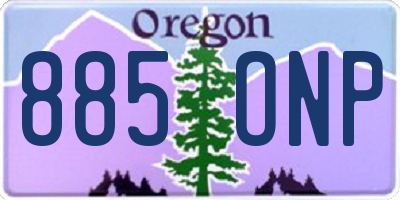 OR license plate 885ONP