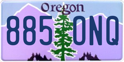 OR license plate 885ONQ