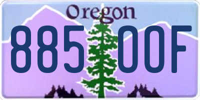 OR license plate 885OOF