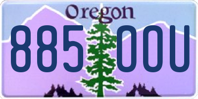 OR license plate 885OOU