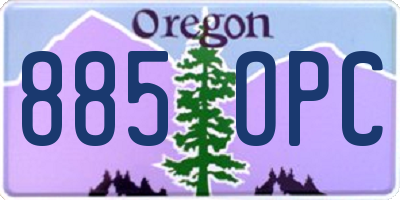 OR license plate 885OPC