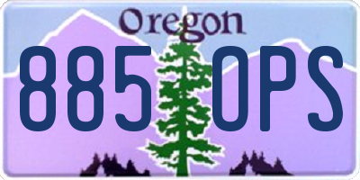 OR license plate 885OPS