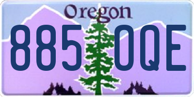 OR license plate 885OQE