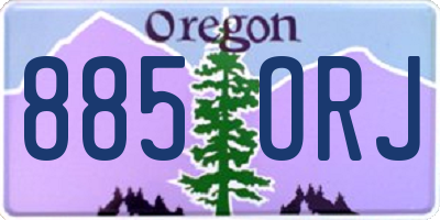 OR license plate 885ORJ