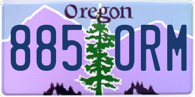 OR license plate 885ORM