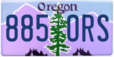 OR license plate 885ORS