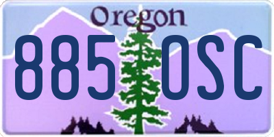 OR license plate 885OSC