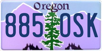 OR license plate 885OSK