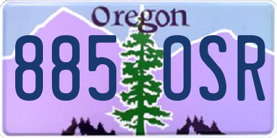 OR license plate 885OSR