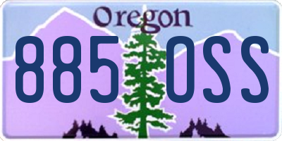 OR license plate 885OSS