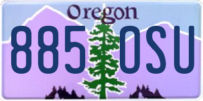 OR license plate 885OSU