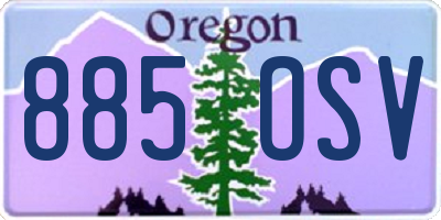 OR license plate 885OSV
