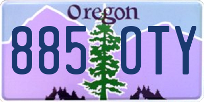 OR license plate 885OTY