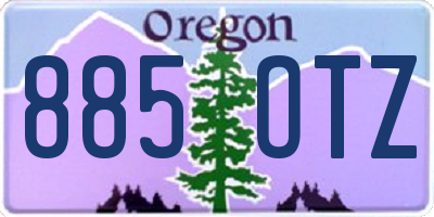 OR license plate 885OTZ