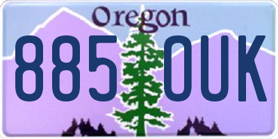 OR license plate 885OUK