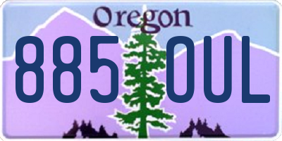 OR license plate 885OUL