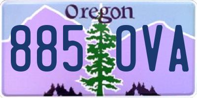 OR license plate 885OVA