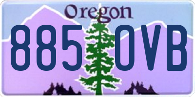 OR license plate 885OVB