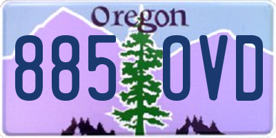 OR license plate 885OVD