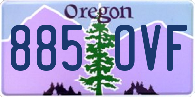 OR license plate 885OVF