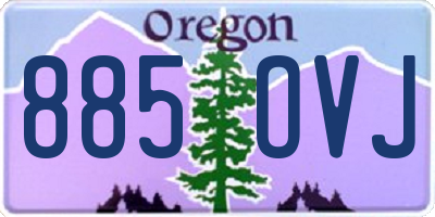 OR license plate 885OVJ