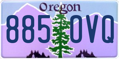 OR license plate 885OVQ