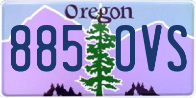 OR license plate 885OVS