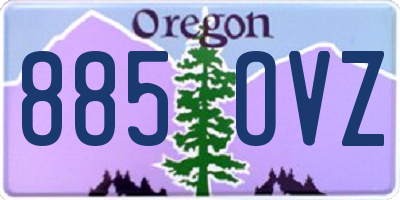 OR license plate 885OVZ