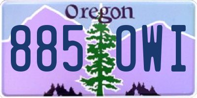 OR license plate 885OWI