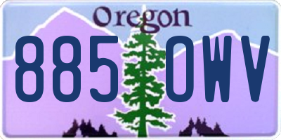 OR license plate 885OWV