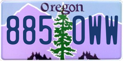 OR license plate 885OWW
