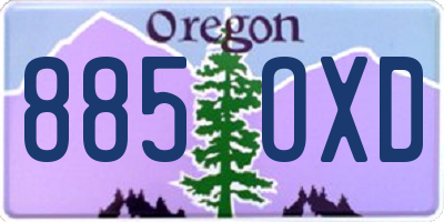 OR license plate 885OXD