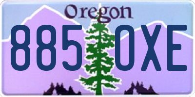 OR license plate 885OXE