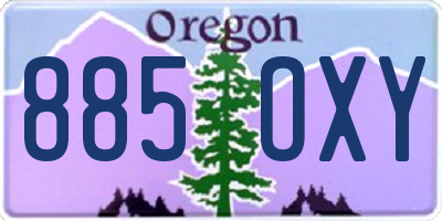 OR license plate 885OXY