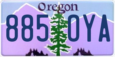 OR license plate 885OYA