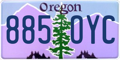 OR license plate 885OYC