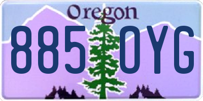 OR license plate 885OYG
