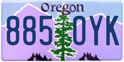 OR license plate 885OYK