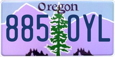 OR license plate 885OYL