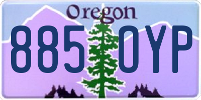 OR license plate 885OYP