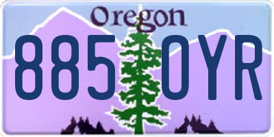 OR license plate 885OYR