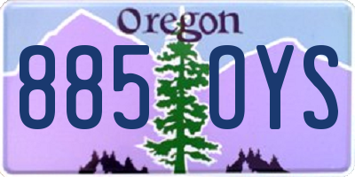 OR license plate 885OYS