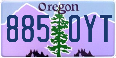 OR license plate 885OYT